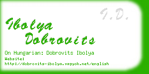 ibolya dobrovits business card